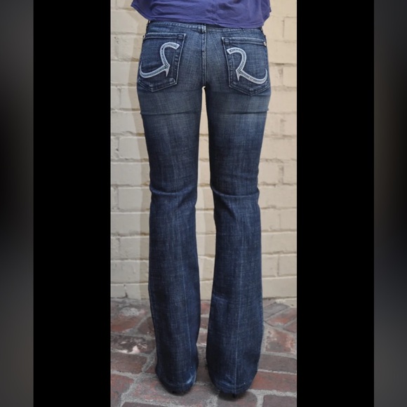 Rock & Republic Roth Radison Low Rise Y2K Inspired Rhinestone Bootcut Jeans 32 - Picture 5 of 15